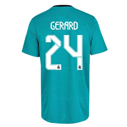 Niño Fútbol Camiseta Meline Gerard #24 Verde Claro 3ª Equipación 2021/22 La Camisa Chile