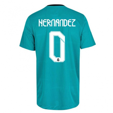 Niño Fútbol Camiseta Juanma Hernandez #0 Verde Claro 3ª Equipación 2021/22 La Camisa Chile