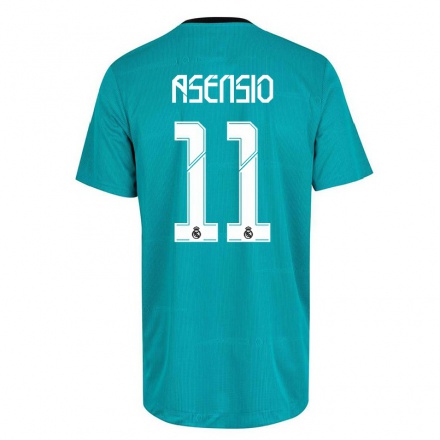 Niño Fútbol Camiseta Marco Asensio #11 Verde Claro 3ª Equipación 2021/22 La Camisa Chile