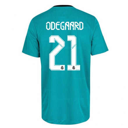 Niño Fútbol Camiseta Martin Odegaard #21 Verde Claro 3ª Equipación 2021/22 La Camisa Chile