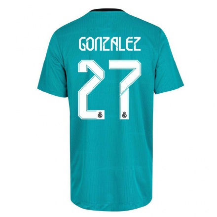 Niño Fútbol Camiseta Peter Gonzalez #27 Verde Claro 3ª Equipación 2021/22 La Camisa Chile
