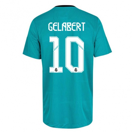 Niño Fútbol Camiseta Cesar Gelabert #10 Verde Claro 3ª Equipación 2021/22 La Camisa Chile