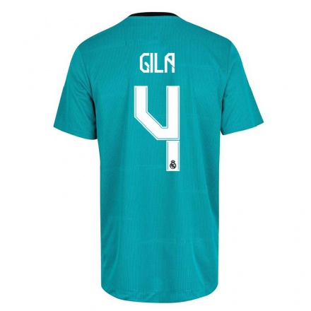 Niño Fútbol Camiseta Mario Gila #4 Verde Claro 3ª Equipación 2021/22 La Camisa Chile