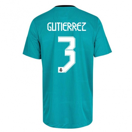 Niño Fútbol Camiseta Miguel Gutierrez #3 Verde Claro 3ª Equipación 2021/22 La Camisa Chile