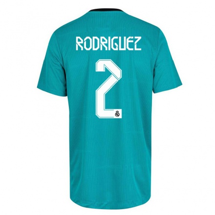 Niño Fútbol Camiseta Guillem Rodriguez #2 Verde Claro 3ª Equipación 2021/22 La Camisa Chile