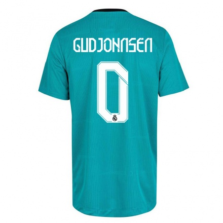 Niño Fútbol Camiseta Andri Gudjohnsen #0 Verde Claro 3ª Equipación 2021/22 La Camisa Chile