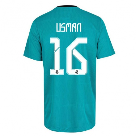 Niño Fútbol Camiseta Garuba Usman #16 Verde Claro 3ª Equipación 2021/22 La Camisa Chile
