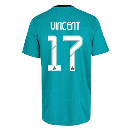 Niño Fútbol Camiseta Poirier Vincent #17 Verde Claro 3ª Equipación 2021/22 La Camisa Chile