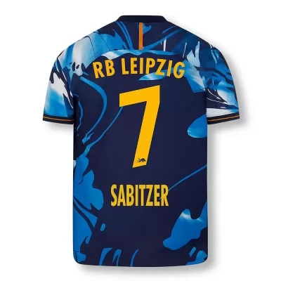 Niño Fútbol Camiseta Marcel Sabitzer #7 Uefa Blanco Azul 2020/21 La Camisa Chile
