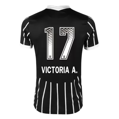 Niño Fútbol Camiseta Victoria A. #17 2ª Equipación Negra 2020/21 La Camisa Chile