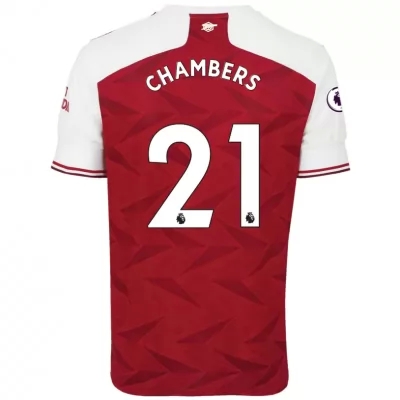 Niño Fútbol Camiseta Calum Chambers #21 1ª Equipación Roja 2020/21 La Camisa Chile
