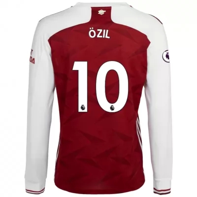 Niño Fútbol Camiseta Mesut Ozil #10 1ª Equipación Blanco Roja 2020/21 La Camisa Chile