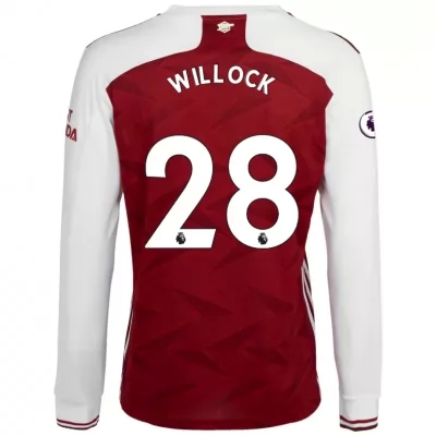 Niño Fútbol Camiseta Joe Willock #28 1ª Equipación Blanco Roja 2020/21 La Camisa Chile