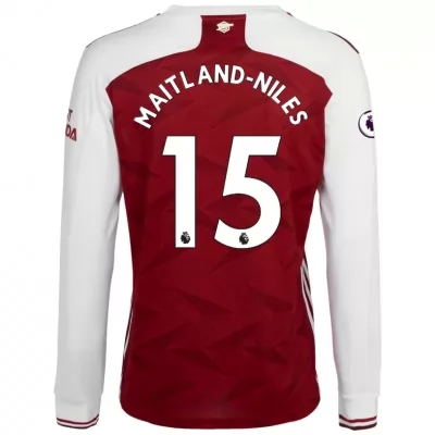 Niño Fútbol Camiseta Ainsley Maitland-Niles #15 1ª Equipación Blanco Roja 2020/21 La Camisa Chile
