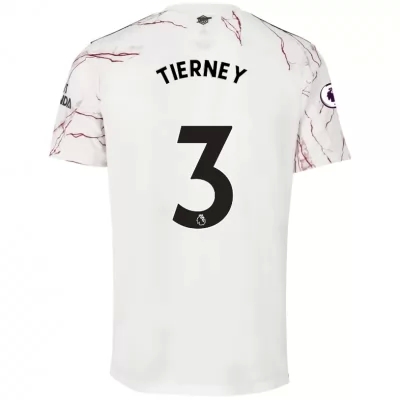 Niño Fútbol Camiseta Kieran Tierney #3 2ª Equipación Blanco 2020/21 La Camisa Chile