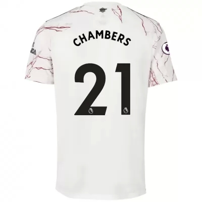 Niño Fútbol Camiseta Calum Chambers #21 2ª Equipación Blanco 2020/21 La Camisa Chile