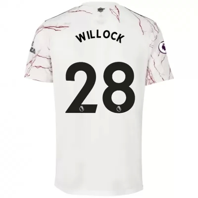 Niño Fútbol Camiseta Joe Willock #28 2ª Equipación Blanco 2020/21 La Camisa Chile