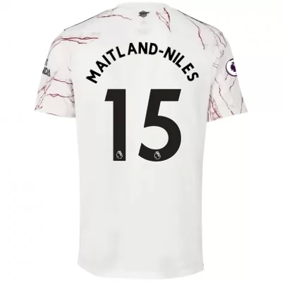 Niño Fútbol Camiseta Ainsley Maitland-Niles #15 2ª Equipación Blanco 2020/21 La Camisa Chile