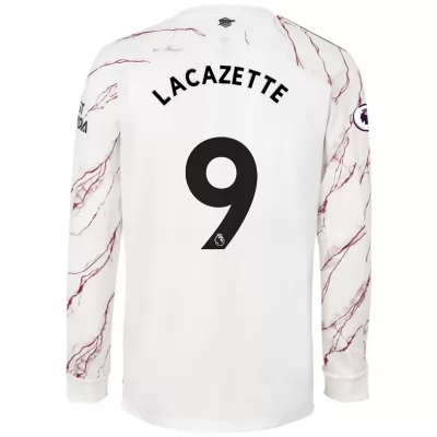 Niño Fútbol Camiseta Alexandre Lacazette #9 2ª Equipación Blanco 2020/21 La Camisa Chile