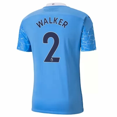 Niño Fútbol Camiseta Kyle Walker #2 1ª Equipación Azul 2020/21 La Camisa Chile