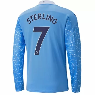 Niño Fútbol Camiseta Raheem Sterling #7 1ª Equipación Azul 2020/21 La Camisa Chile