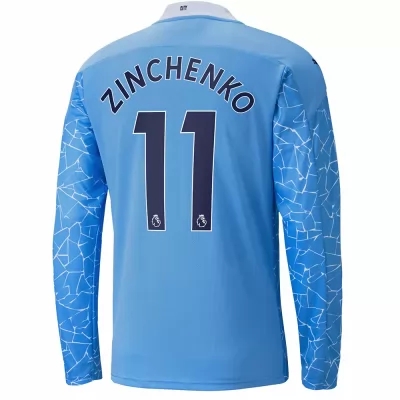 Niño Fútbol Camiseta Oleksandr Zinchenko #11 1ª Equipación Azul 2020/21 La Camisa Chile
