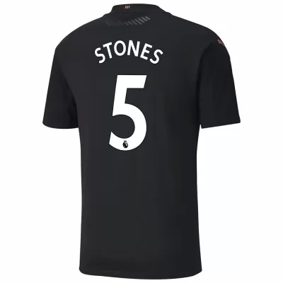 Niño Fútbol Camiseta John Stones #5 2ª Equipación Negra 2020/21 La Camisa Chile