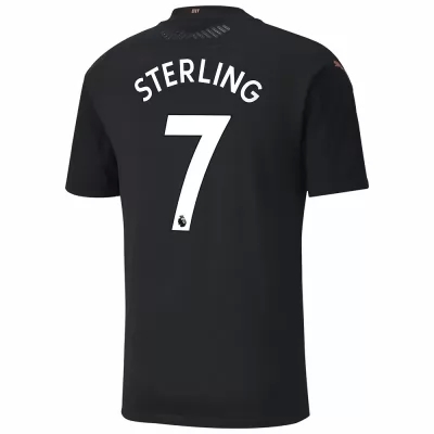 Niño Fútbol Camiseta Raheem Sterling #7 2ª Equipación Negra 2020/21 La Camisa Chile
