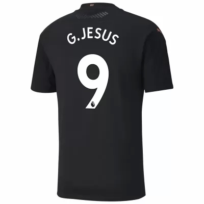 Niño Fútbol Camiseta Gabriel Jesus #9 2ª Equipación Negra 2020/21 La Camisa Chile