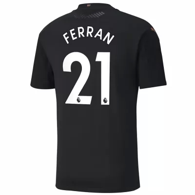 Niño Fútbol Camiseta Ferran Torres #21 2ª Equipación Negra 2020/21 La Camisa Chile