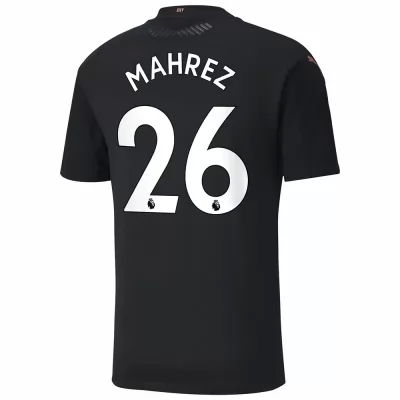 Niño Fútbol Camiseta Riyad Mahrez #26 2ª Equipación Negra 2020/21 La Camisa Chile