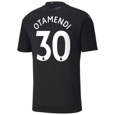 Niño Fútbol Camiseta Nicolas Otamendi #30 2ª Equipación Negra 2020/21 La Camisa Chile