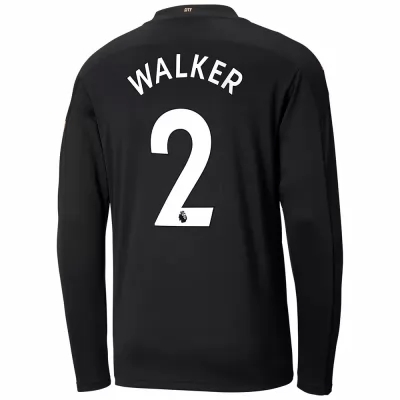 Niño Fútbol Camiseta Kyle Walker #2 2ª Equipación Negra 2020/21 La Camisa Chile