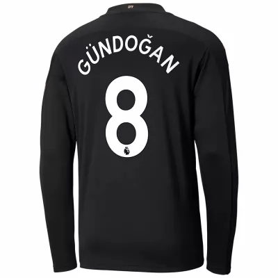 Niño Fútbol Camiseta Ilkay Gundogan #8 2ª Equipación Negra 2020/21 La Camisa Chile