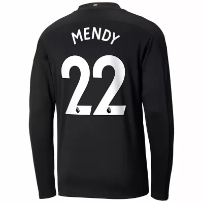 Niño Fútbol Camiseta Benjamin Mendy #22 2ª Equipación Negra 2020/21 La Camisa Chile