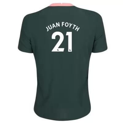 Niño Fútbol Camiseta Juan Foyth #21 2ª Equipación Verde Oscuro 2020/21 La Camisa Chile