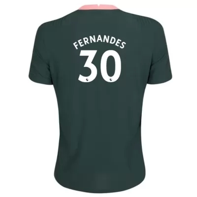 Niño Fútbol Camiseta Gedson Fernandes #30 2ª Equipación Verde Oscuro 2020/21 La Camisa Chile