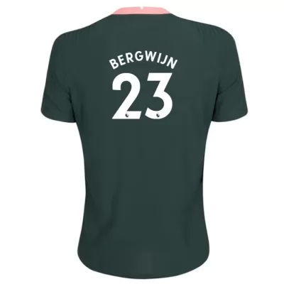 Niño Fútbol Camiseta Steven Bergwijn #23 2ª Equipación Verde Oscuro 2020/21 La Camisa Chile