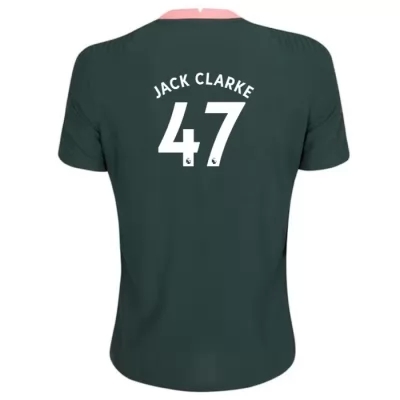 Niño Fútbol Camiseta Jack Clarke #47 2ª Equipación Verde Oscuro 2020/21 La Camisa Chile