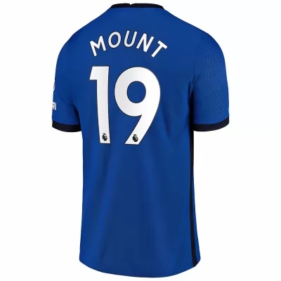 Niño Fútbol Camiseta Mason Mount #19 1ª Equipación Azul 2020/21 La Camisa Chile
