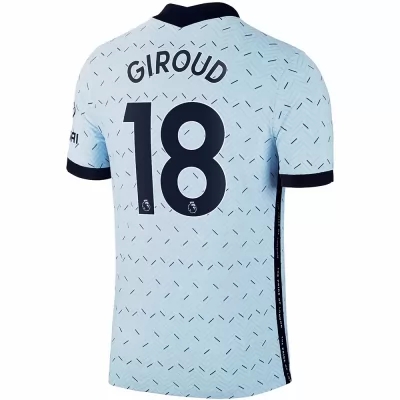 Niño Fútbol Camiseta Olivier Giroud #18 2ª Equipación Azul Claro 2020/21 La Camisa Chile