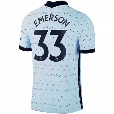 Niño Fútbol Camiseta Emerson Palmieri #33 2ª Equipación Azul Claro 2020/21 La Camisa Chile