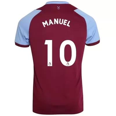 Niño Fútbol Camiseta Manuel Lanzini #10 1ª Equipación Borgoña 2020/21 La Camisa Chile