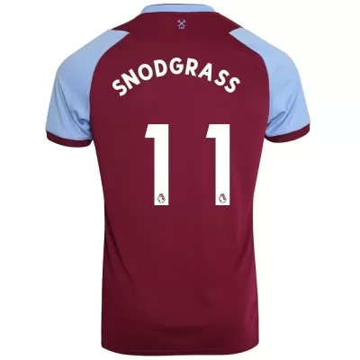 Niño Fútbol Camiseta Robert Snodgrass #11 1ª Equipación Borgoña 2020/21 La Camisa Chile