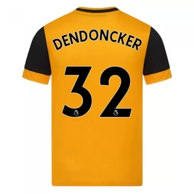 Niño Fútbol Camiseta Leander Dendoncker #32 1ª Equipación Naranja 2020/21 La Camisa Chile