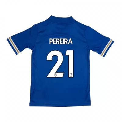 Niño Fútbol Camiseta Ricardo Pereira #21 1ª Equipación Azul 2020/21 La Camisa Chile