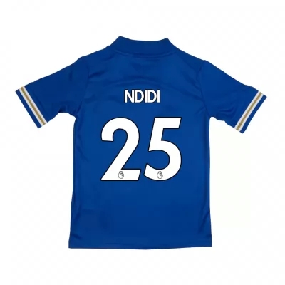 Niño Fútbol Camiseta Wilfred Ndidi #25 1ª Equipación Azul 2020/21 La Camisa Chile