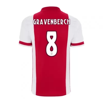 Niño Fútbol Camiseta Ryan Gravenberch #8 1ª Equipación Roja 2020/21 La Camisa Chile