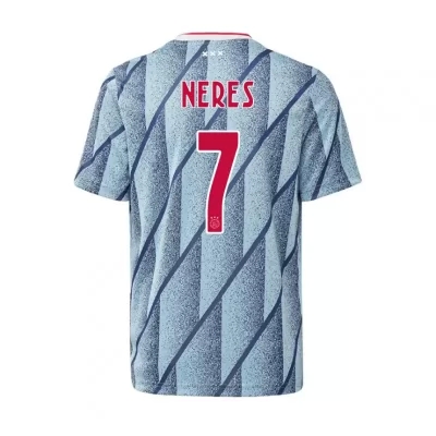 Niño Fútbol Camiseta David Neres #7 2ª Equipación Azul 2020/21 La Camisa Chile