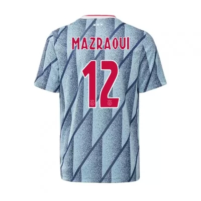Niño Fútbol Camiseta Noussair Mazraoui #12 2ª Equipación Azul 2020/21 La Camisa Chile